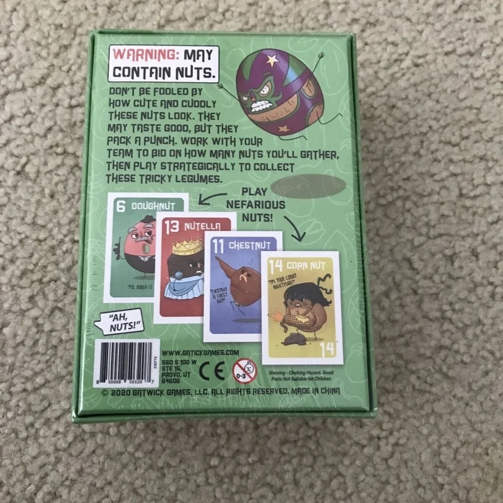 Mustachio “Nuts On a Mission” by Gatwick Games - NEW sealed.